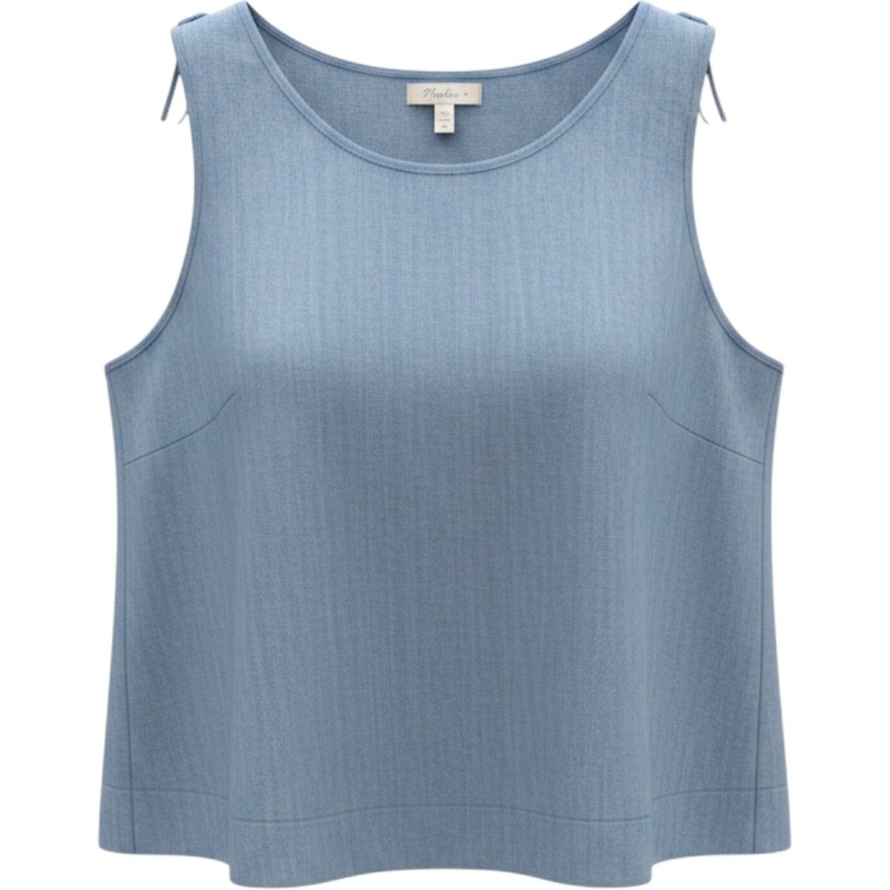 Madewell Chambray Sleeveless Top Womens Small Light Blue Denim Tank Coastal Boho